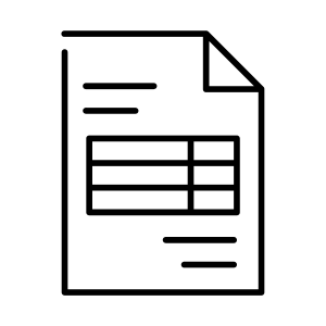 購入時のレシートやインボイス、書類をイメージしたイラスト
